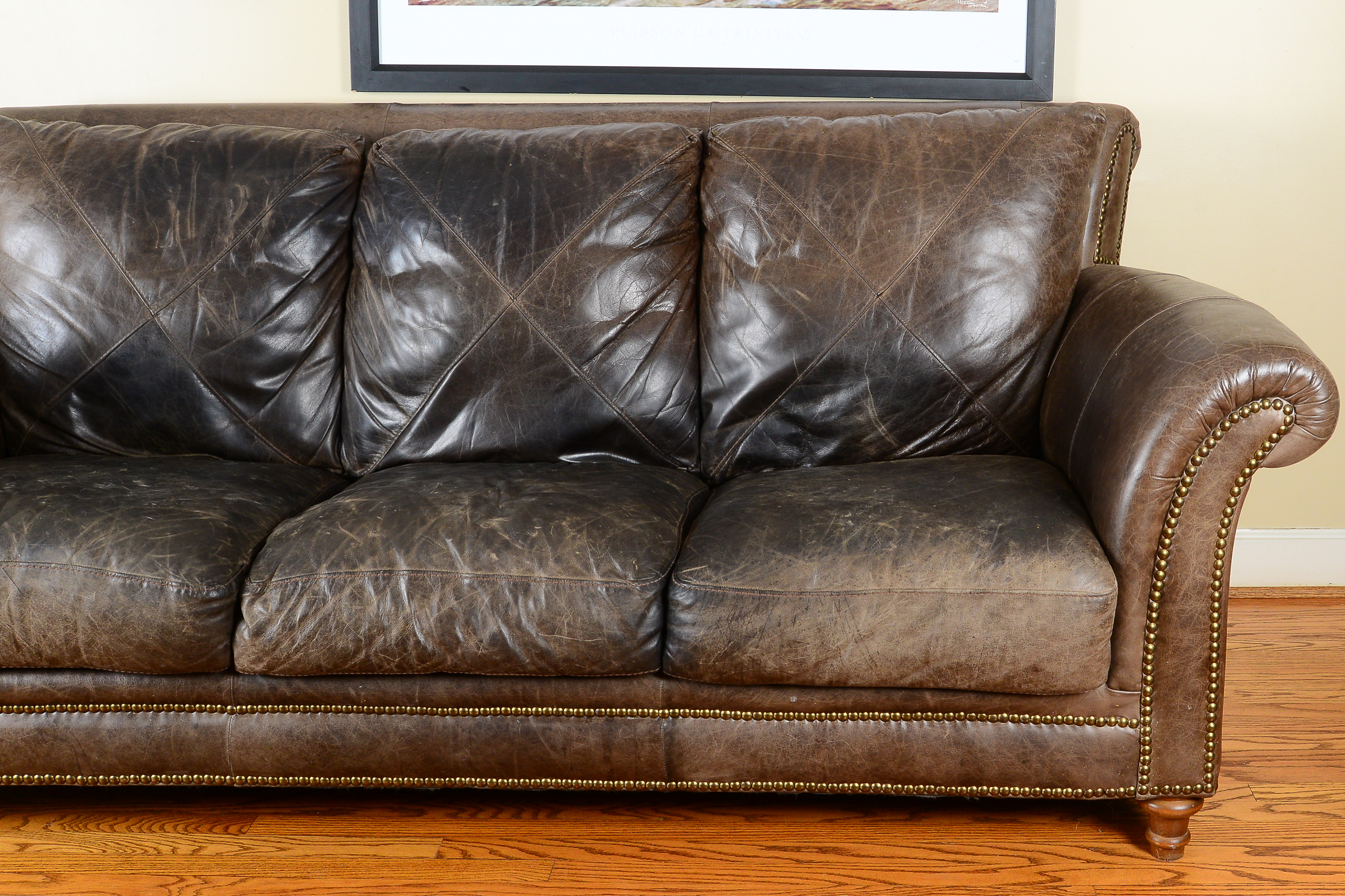 Restoration Hardware Leather Sofa