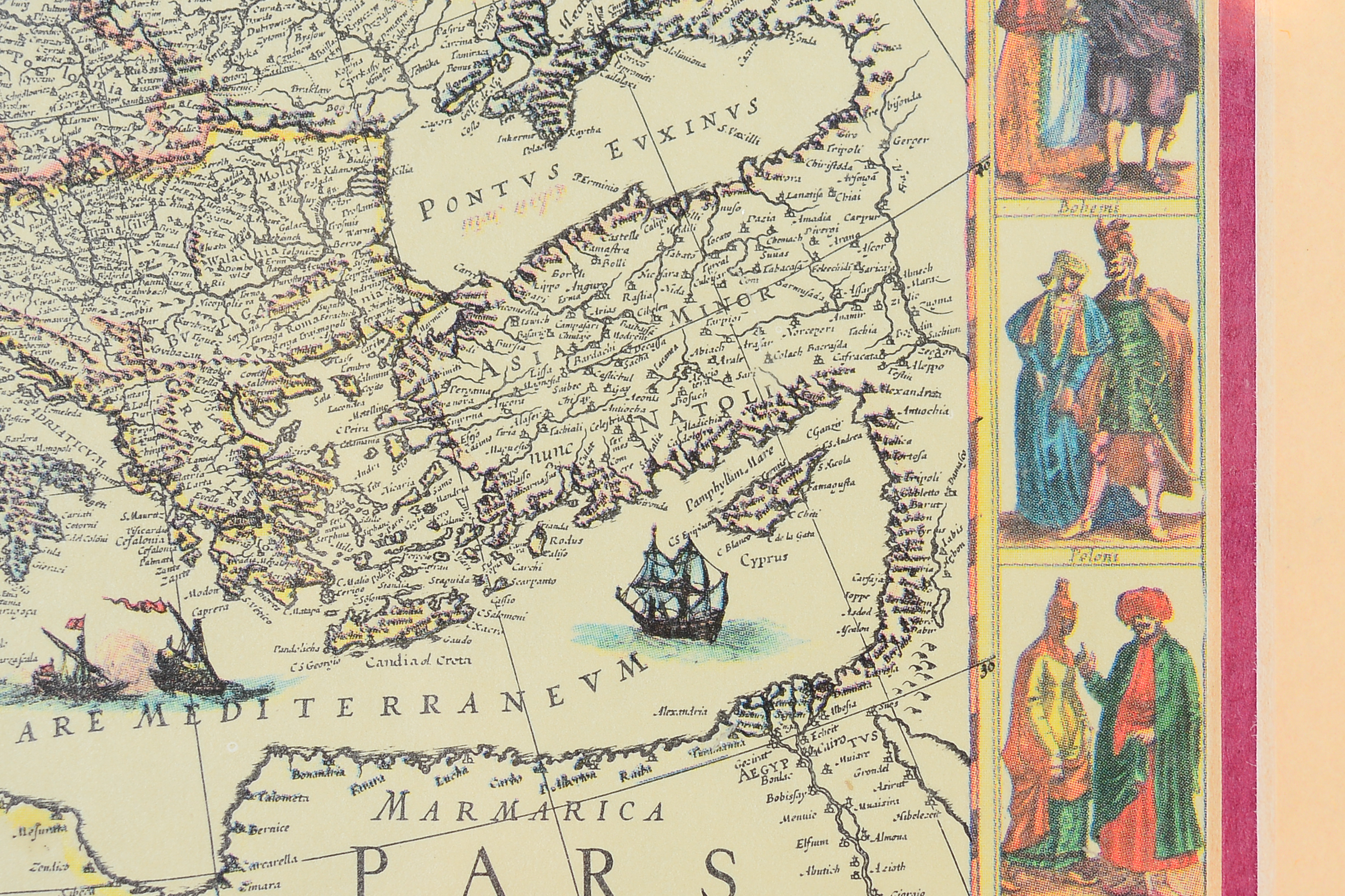 Pair of Vintage Inspired Framed Map Prints