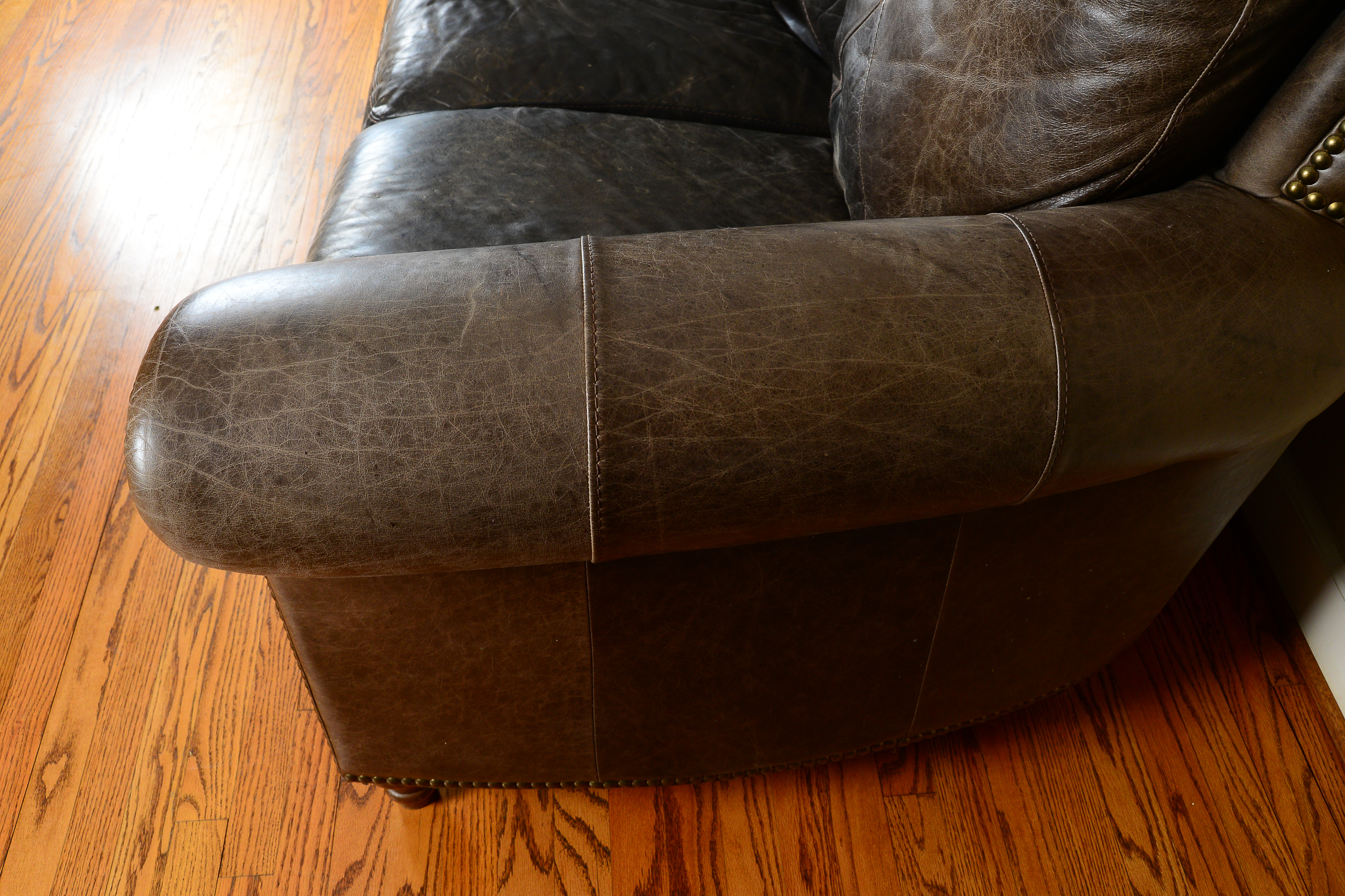 Restoration Hardware Leather Sofa