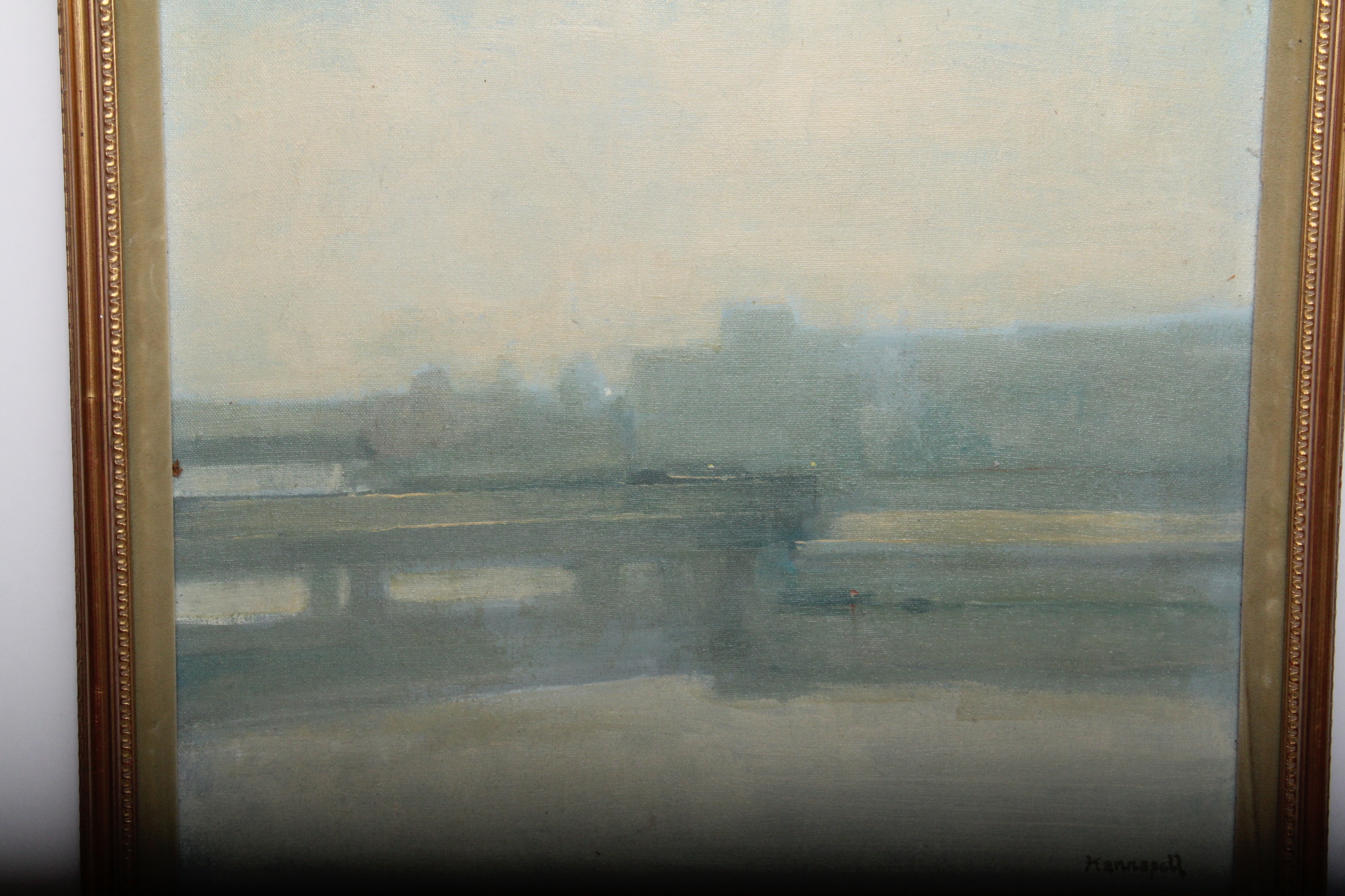 Vintage Oil on Canvas Landscape Painting