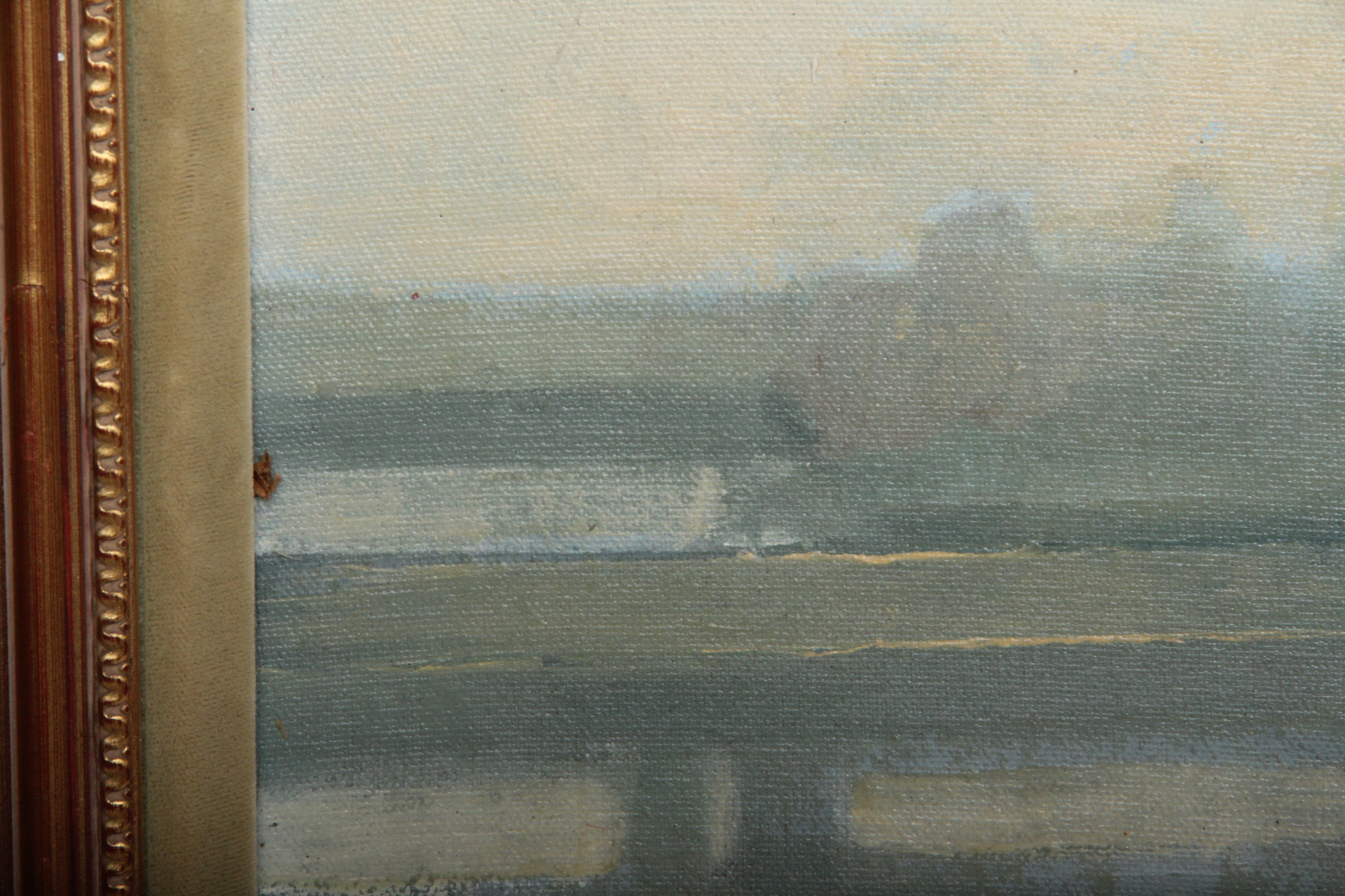 Vintage Oil on Canvas Landscape Painting