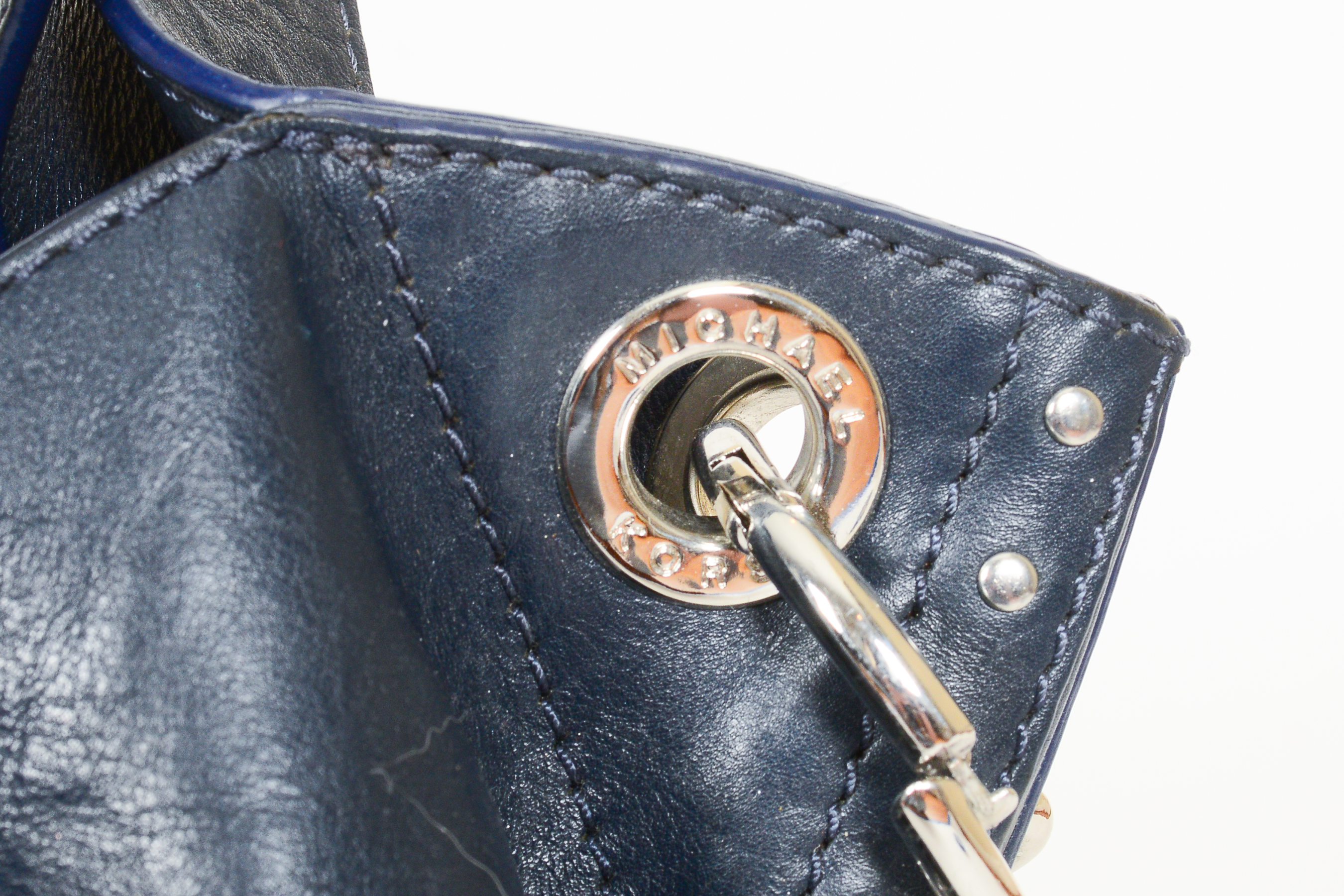 Black Leather Michael by Michael Kors Handbag