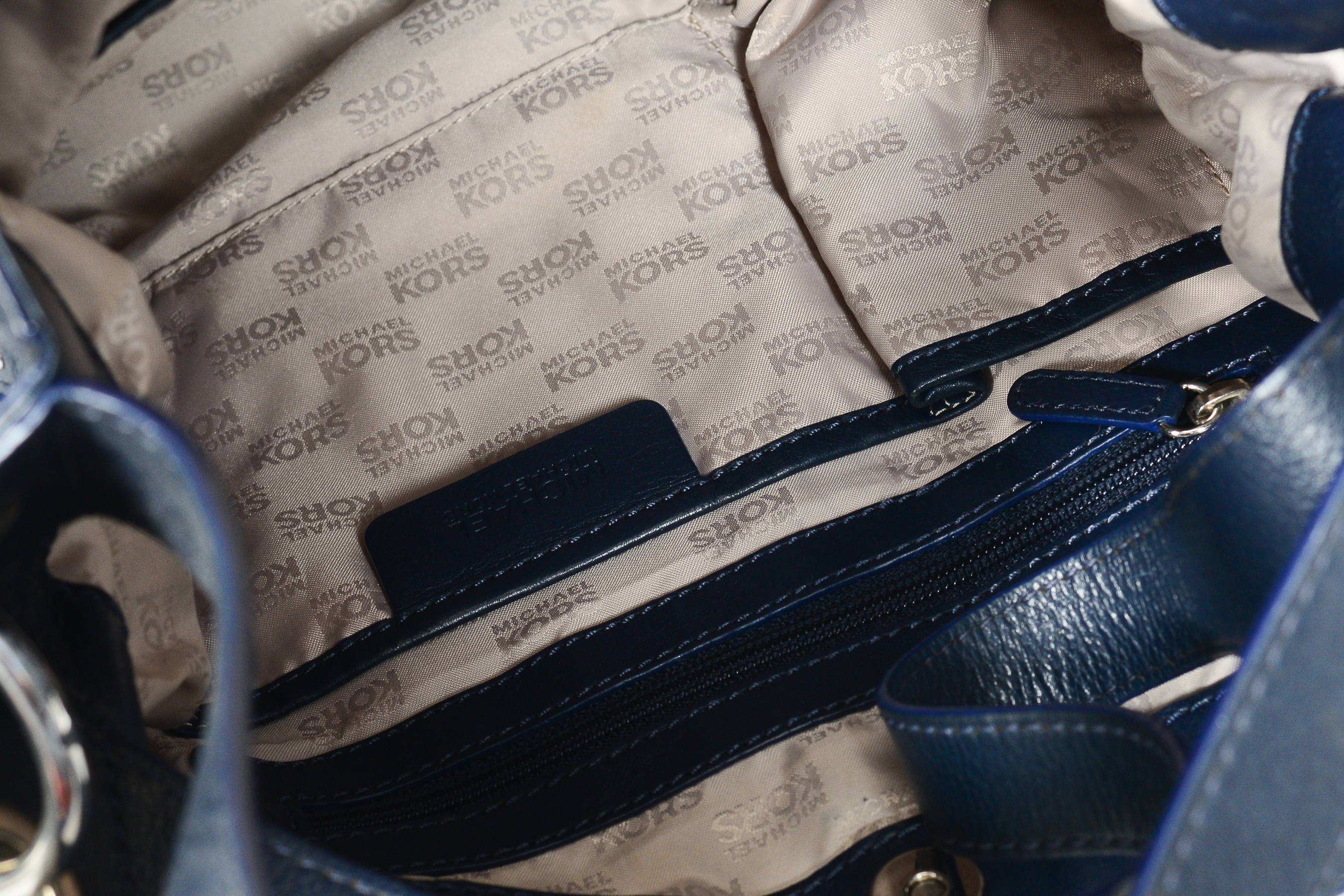 Black Leather Michael by Michael Kors Handbag