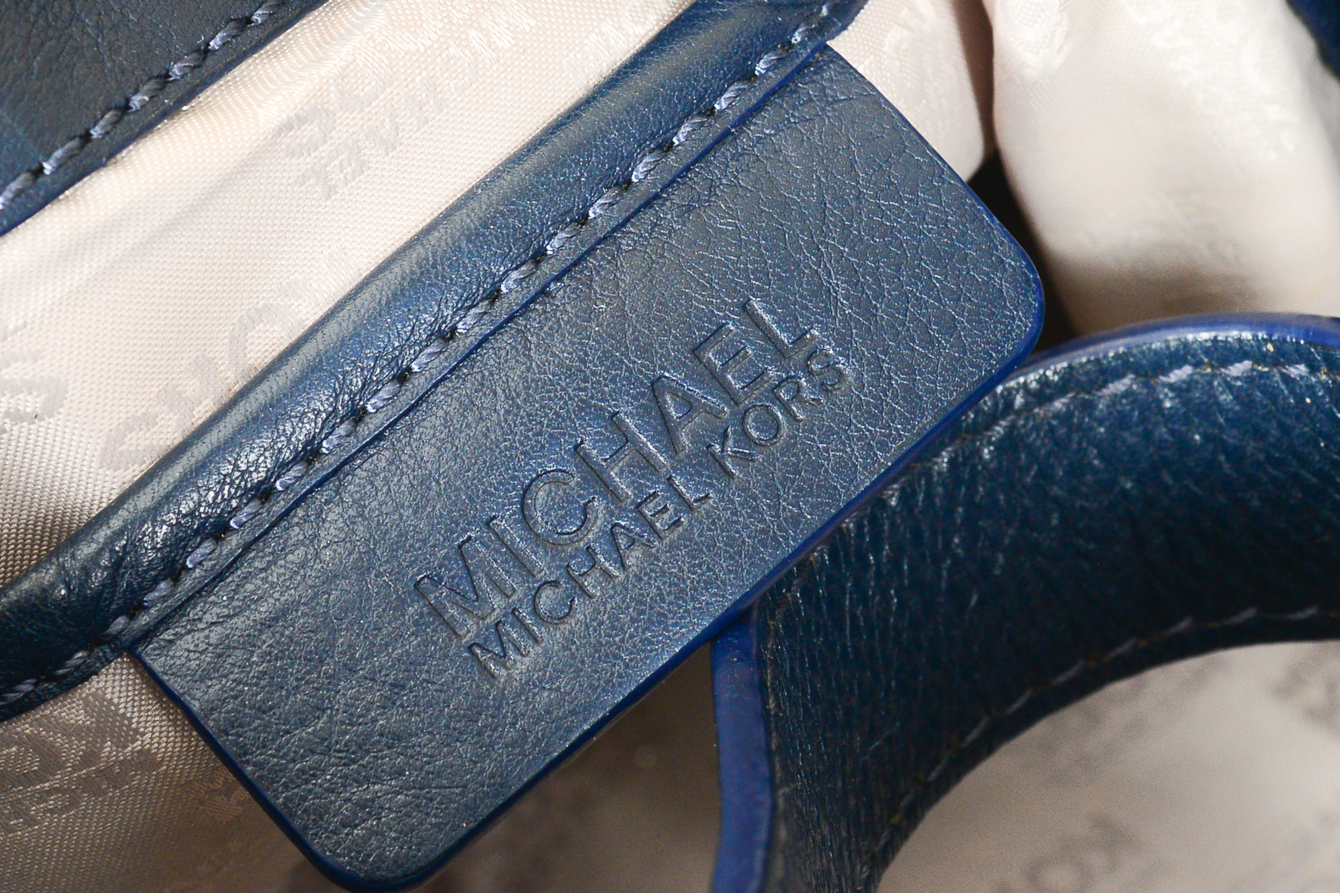 Black Leather Michael by Michael Kors Handbag