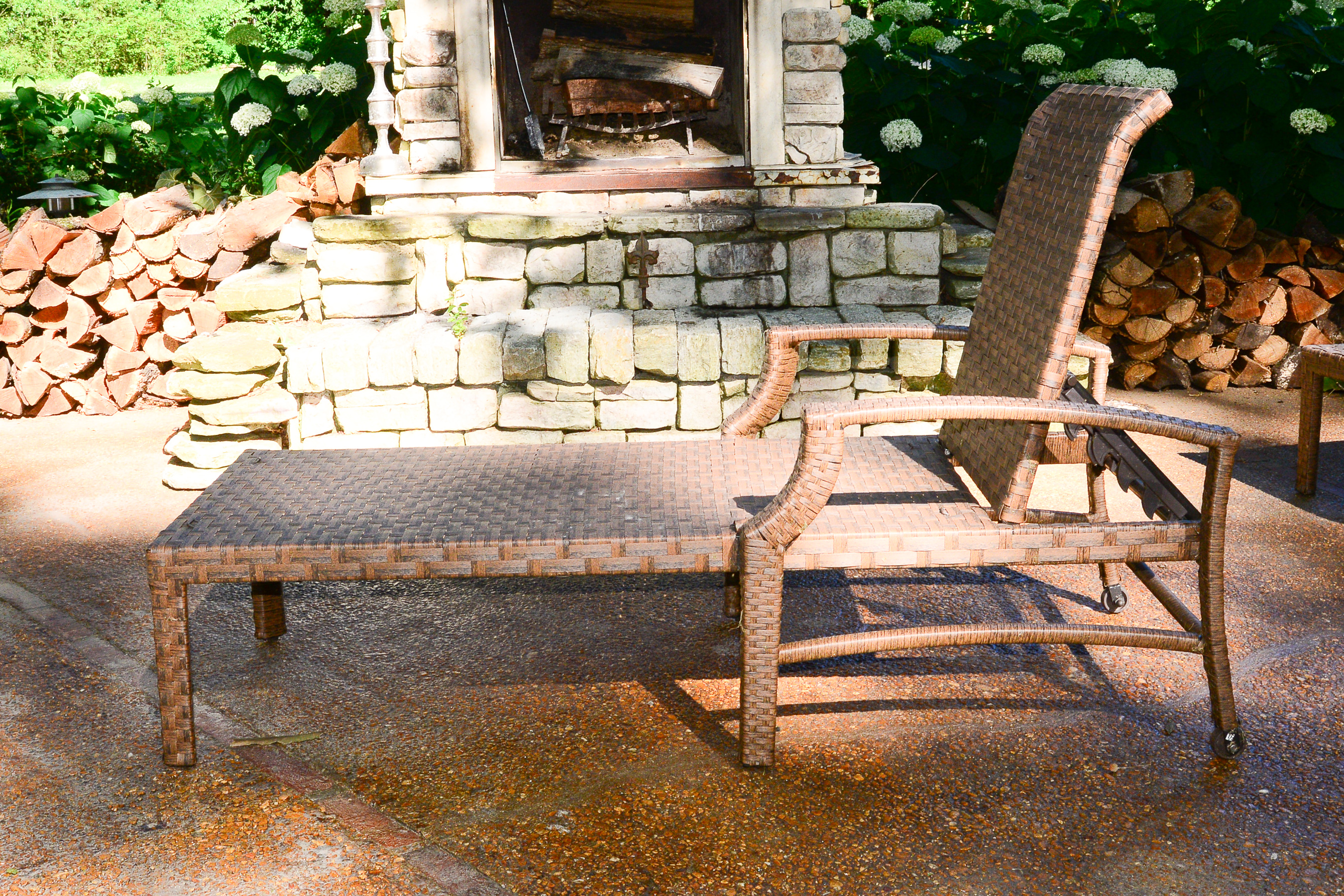 Pair of Woven Outdoor Lounge Chairs by Hampton Bay