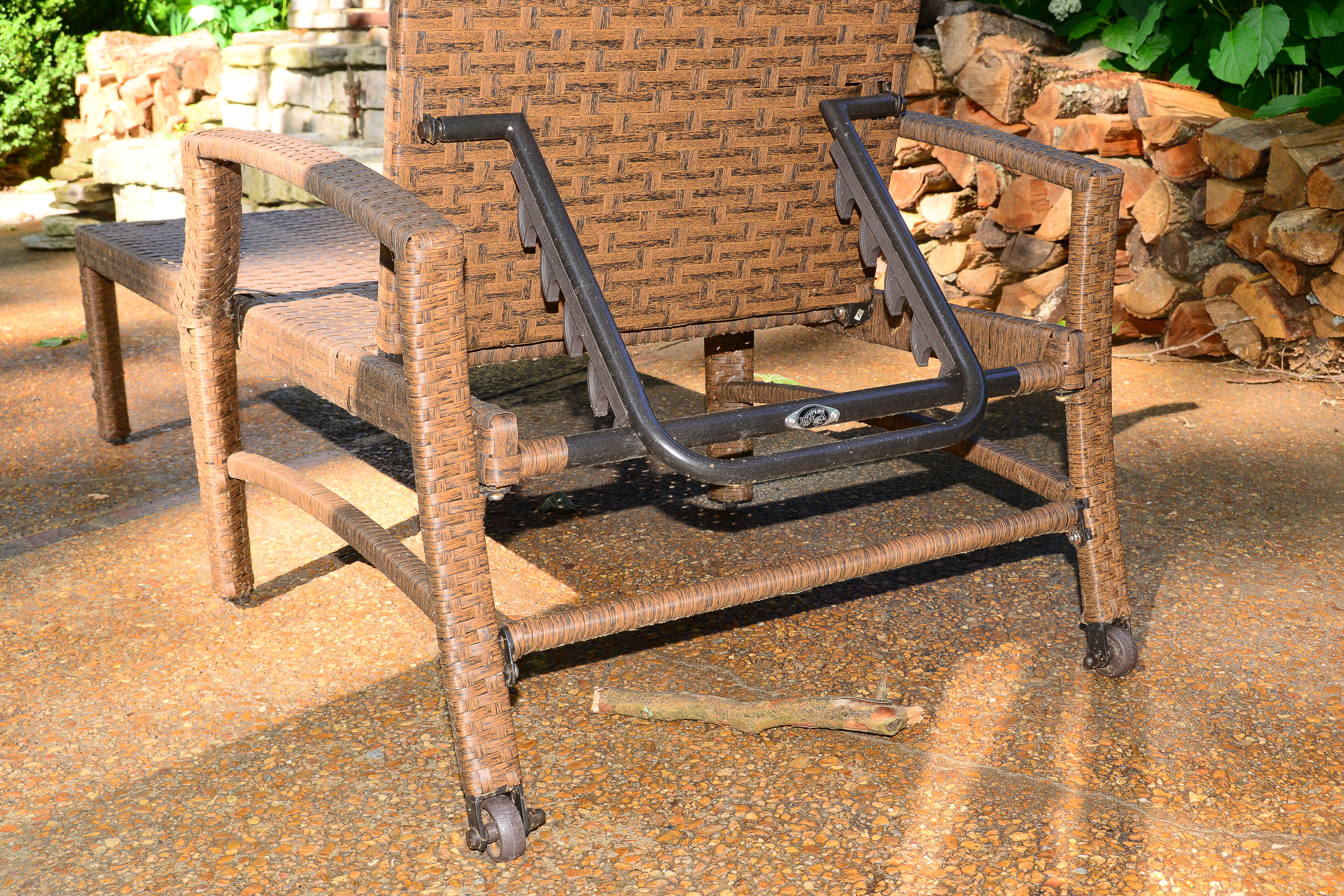 Pair of Woven Outdoor Lounge Chairs by Hampton Bay