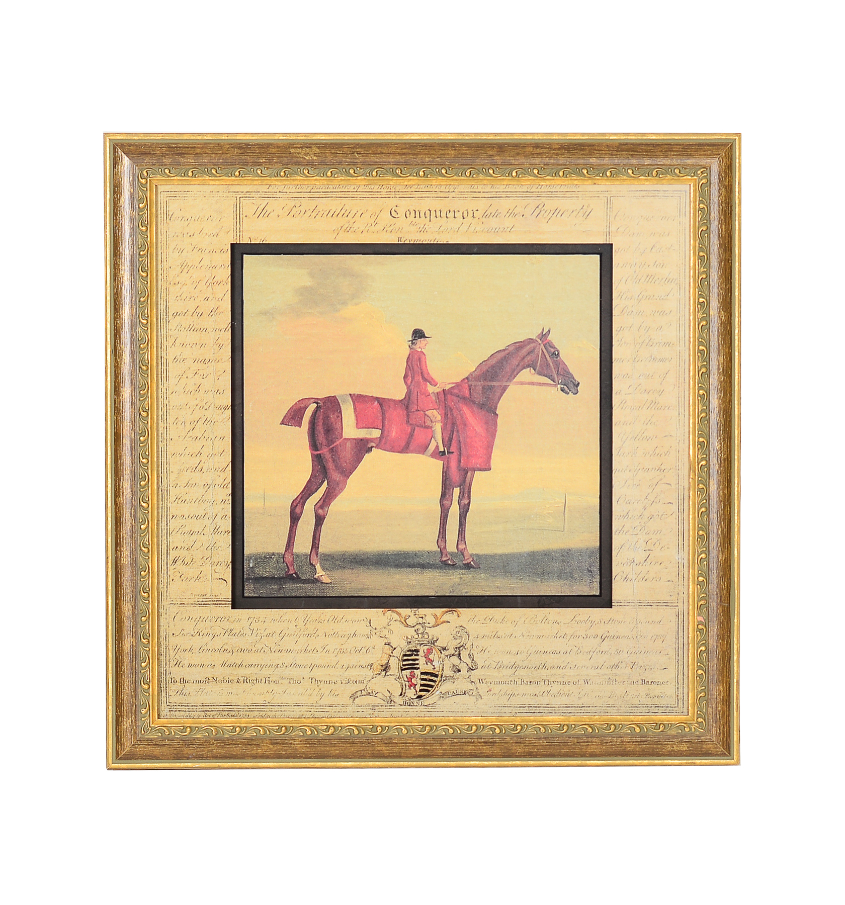 John Nost Sartorius Offset Lithograph "Conqueror"