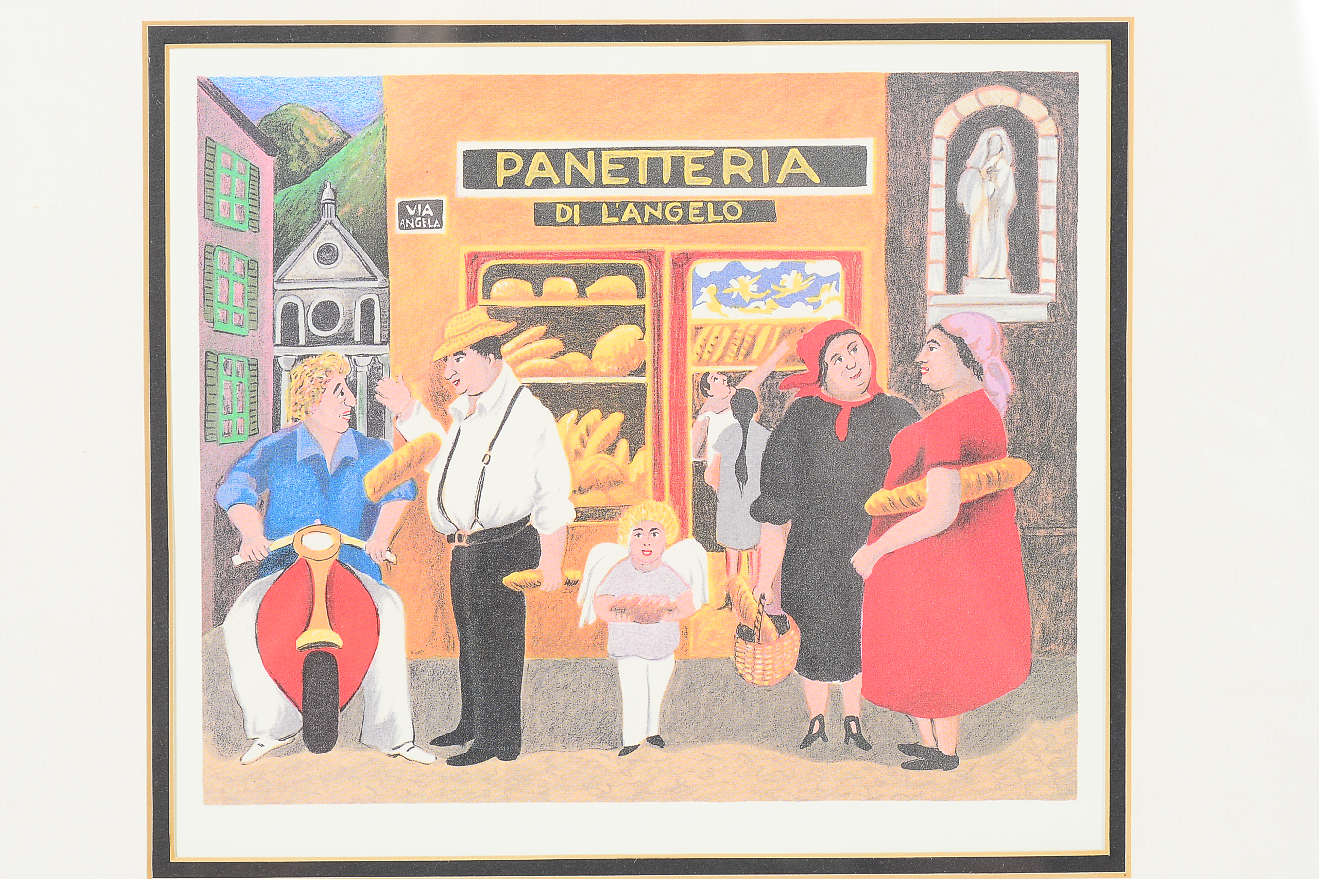 Pair of Framed Italian Street Prints