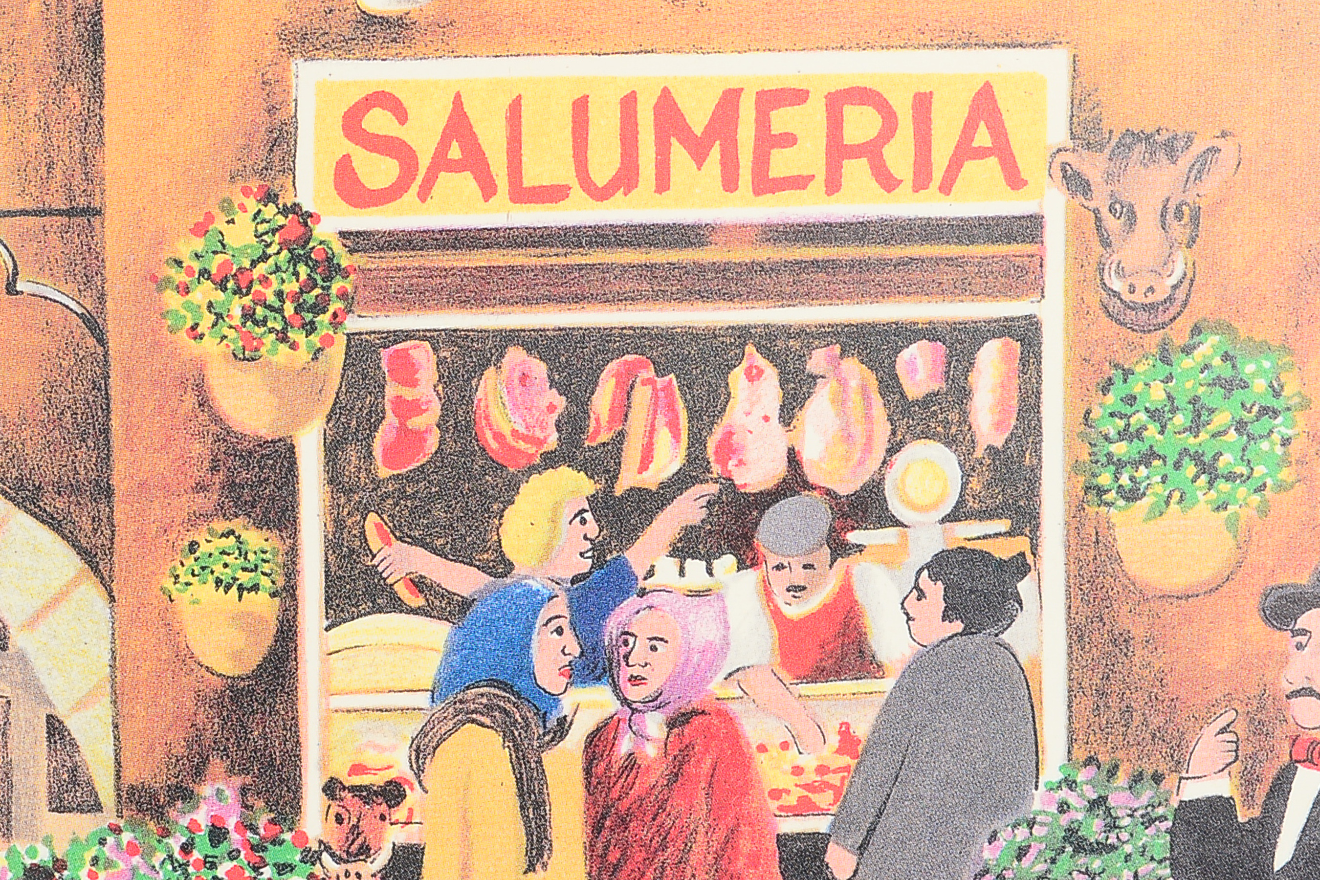 Pair of Framed Italian Street Prints