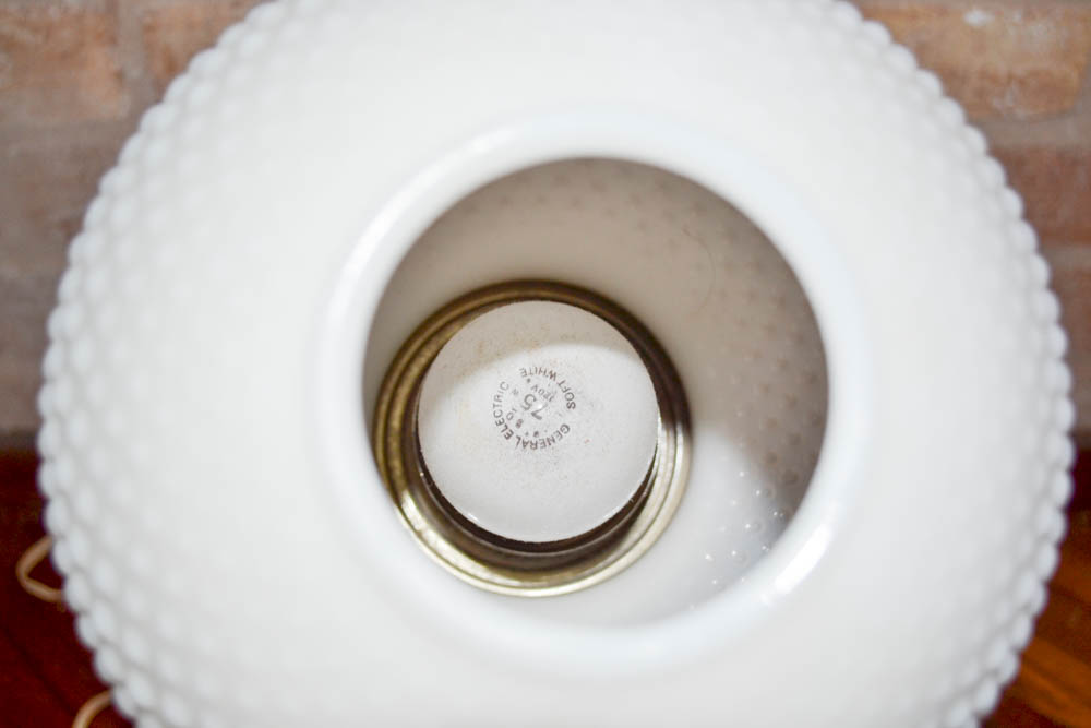 Milk Glass White Table Lamp