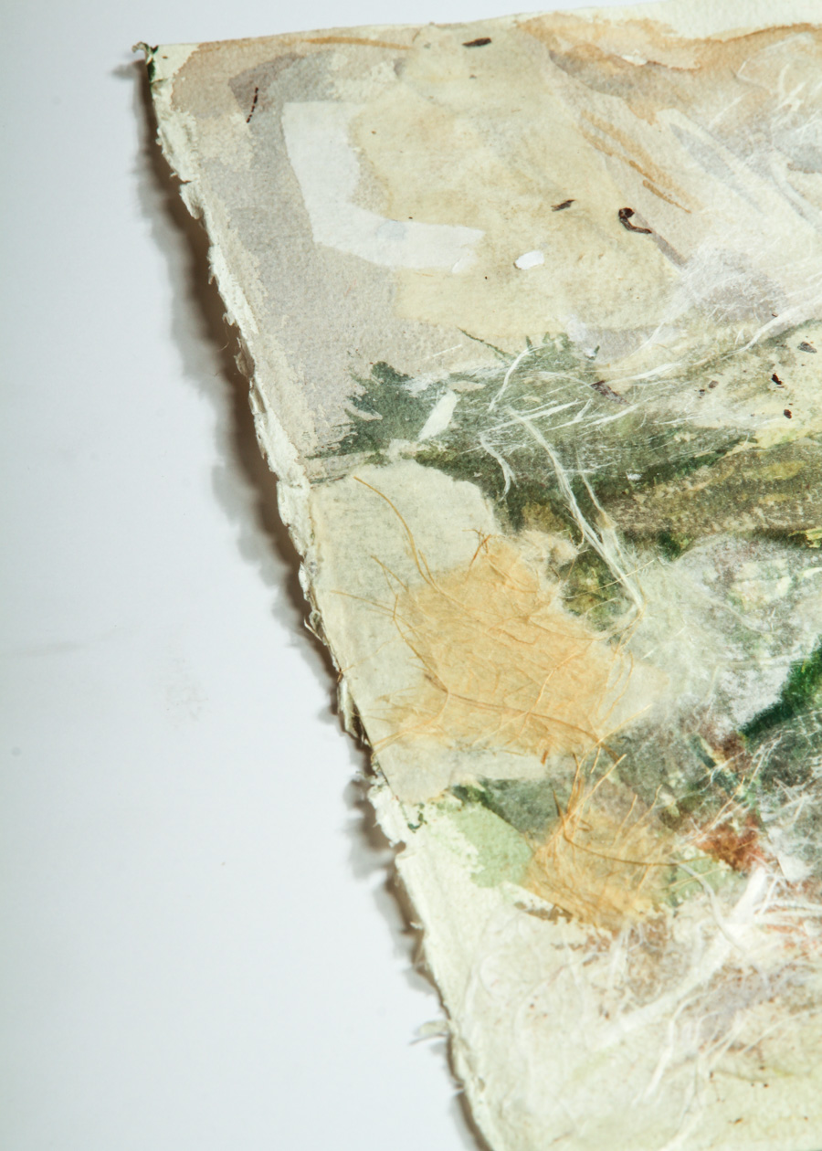 Cove Landscape Gesso Collage