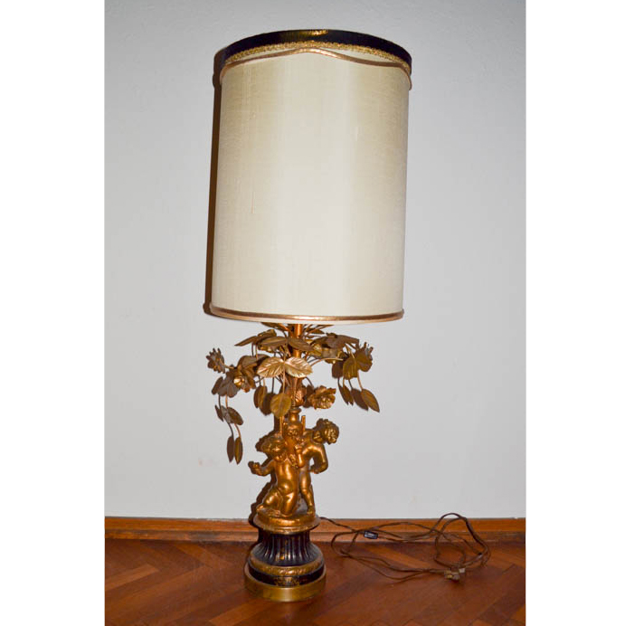 Brass Tone Statue Table Lamp