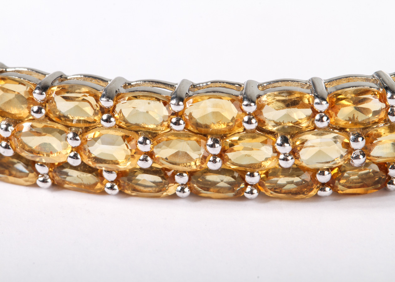 Sterling Silver and Citrine Bracelet