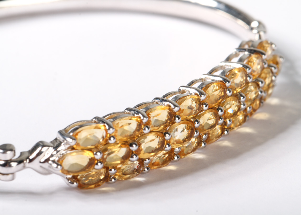 Sterling Silver and Citrine Bracelet