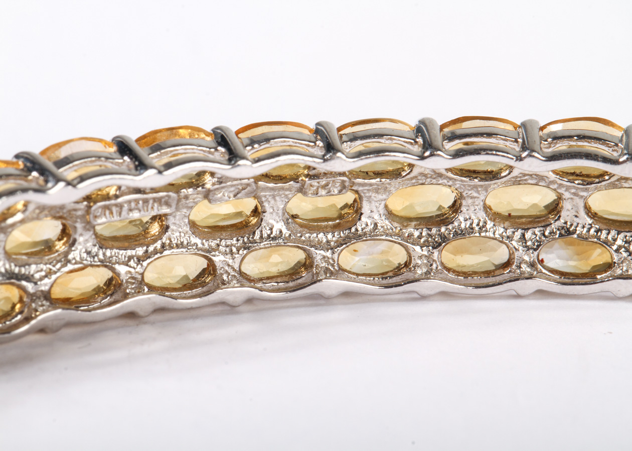 Sterling Silver and Citrine Bracelet