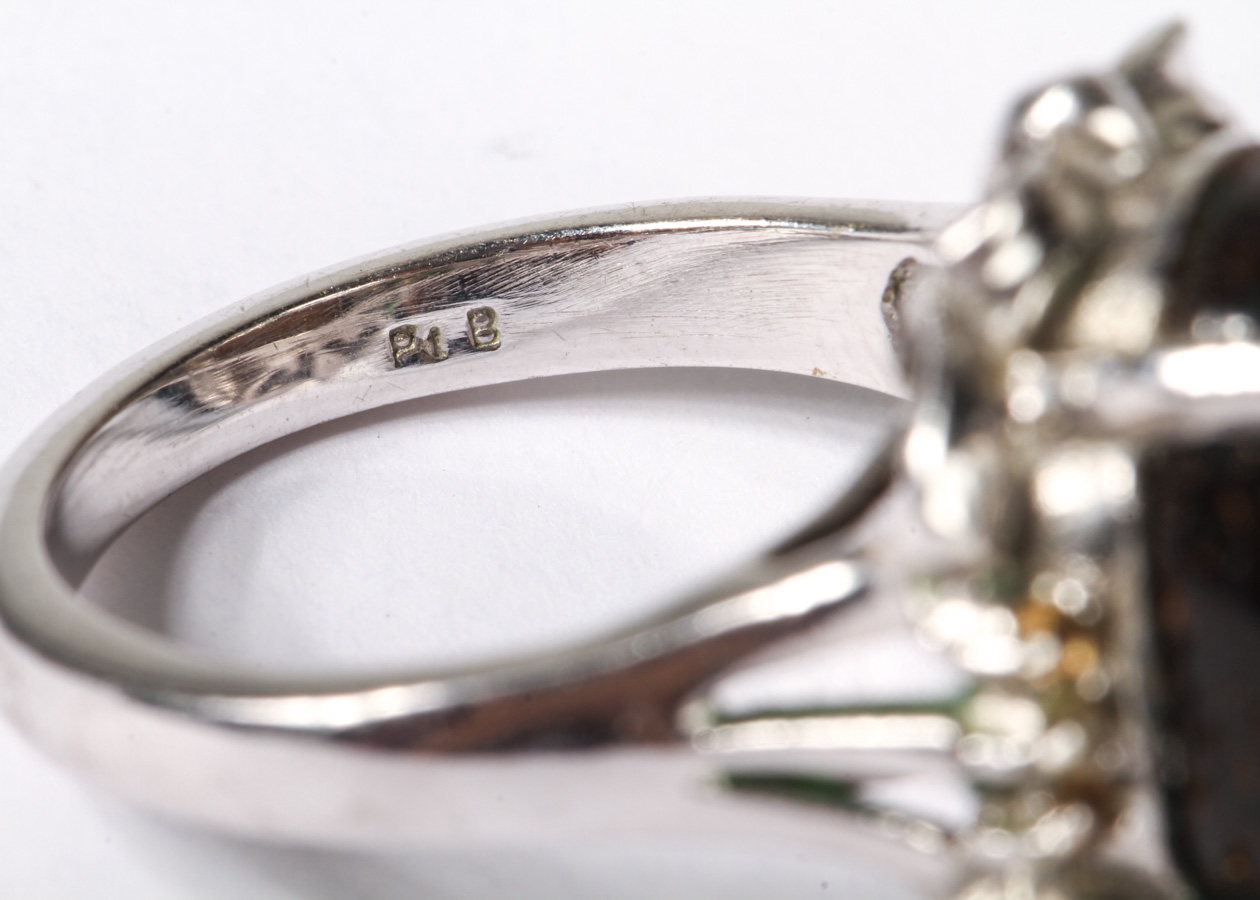 Karis Silver-Tone Tigers Eye Ring