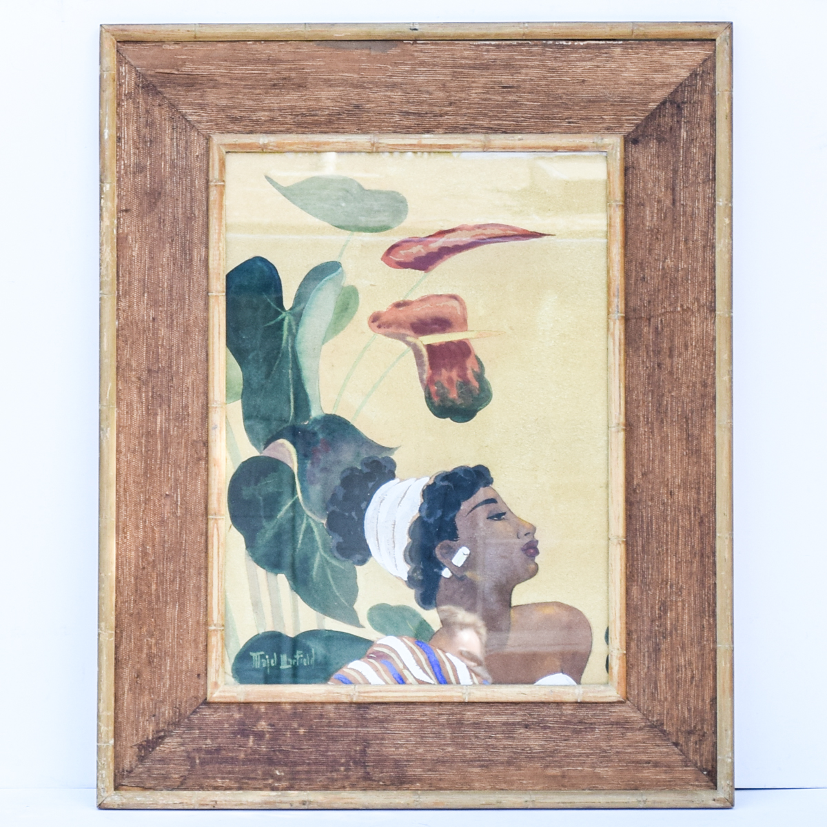 Tropical Mid-Century Watercolor by Majel Warfield