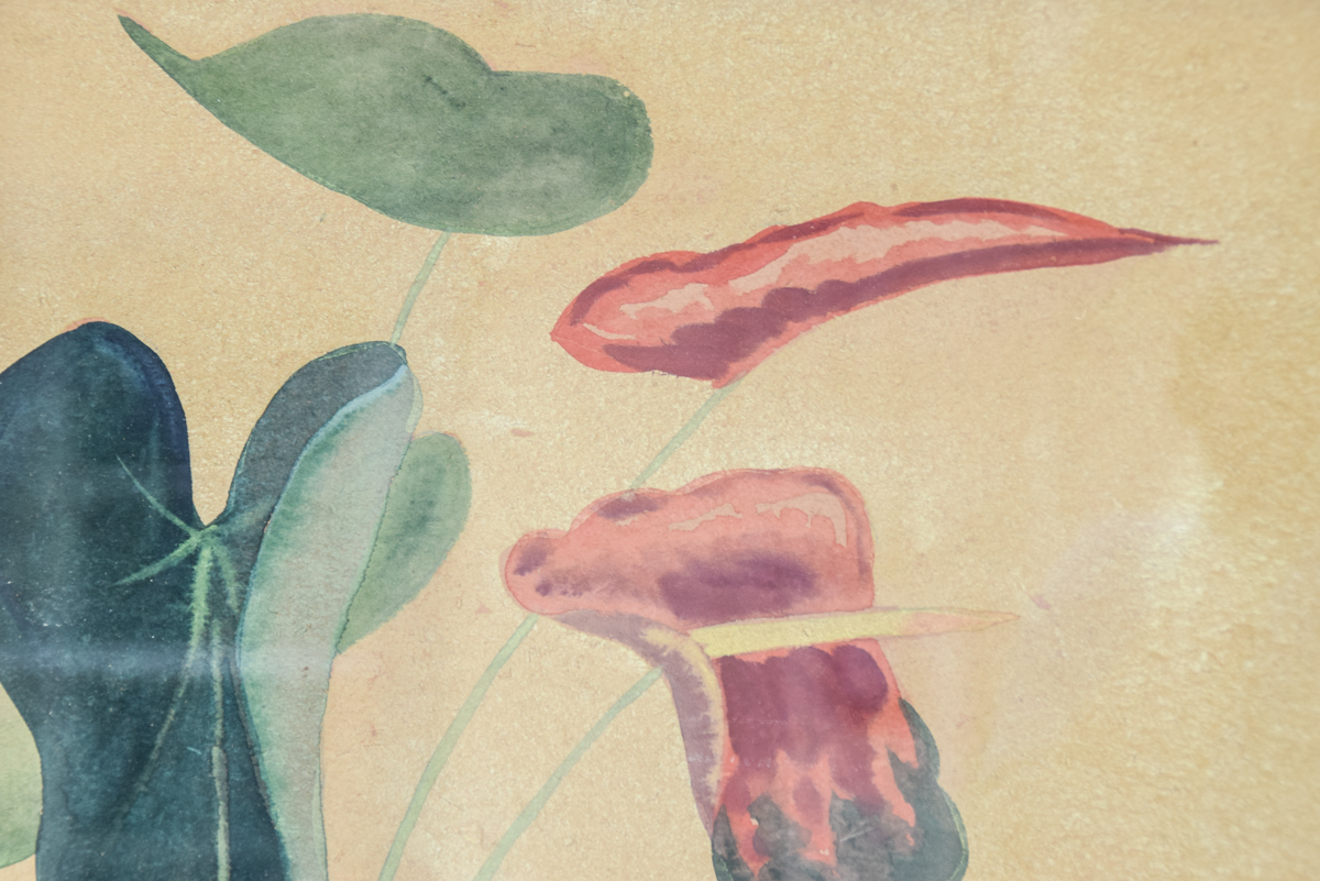 Tropical Mid-Century Watercolor by Majel Warfield