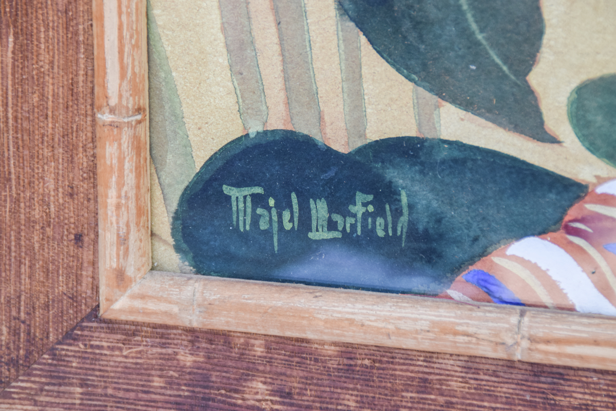 Tropical Mid-Century Watercolor by Majel Warfield