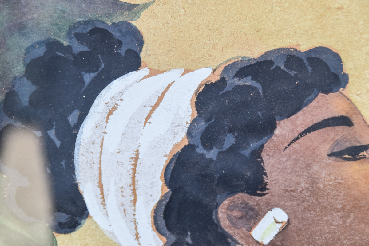 Tropical Mid-Century Watercolor by Majel Warfield