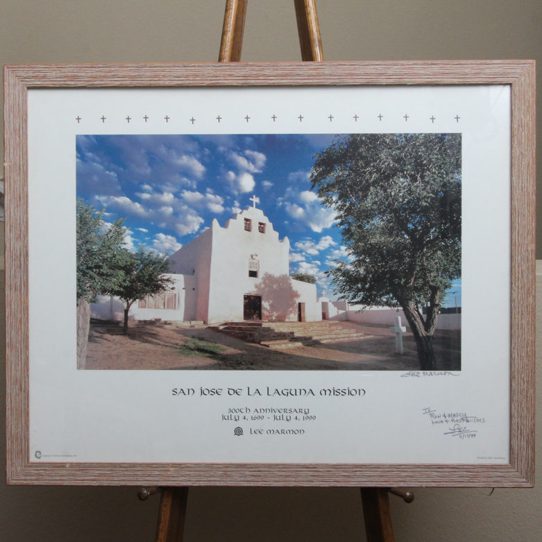 Signed Lee Marmon San Jose De La Laguna Mission Poster