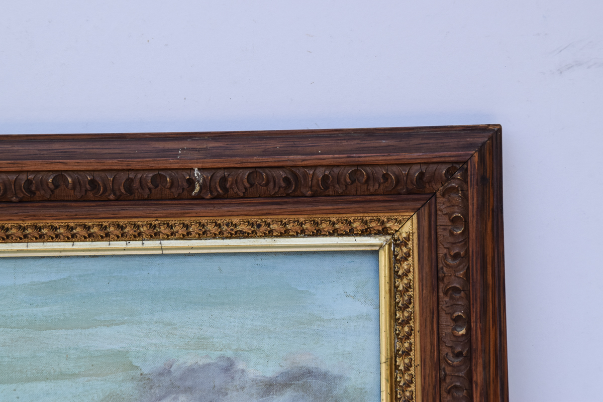 E. Hunt Seascape Oil Painting