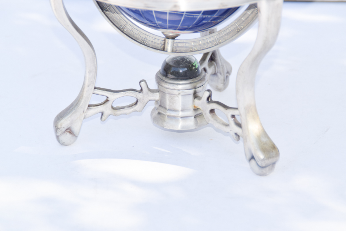 Semiprecious Stone Inlaid Globe