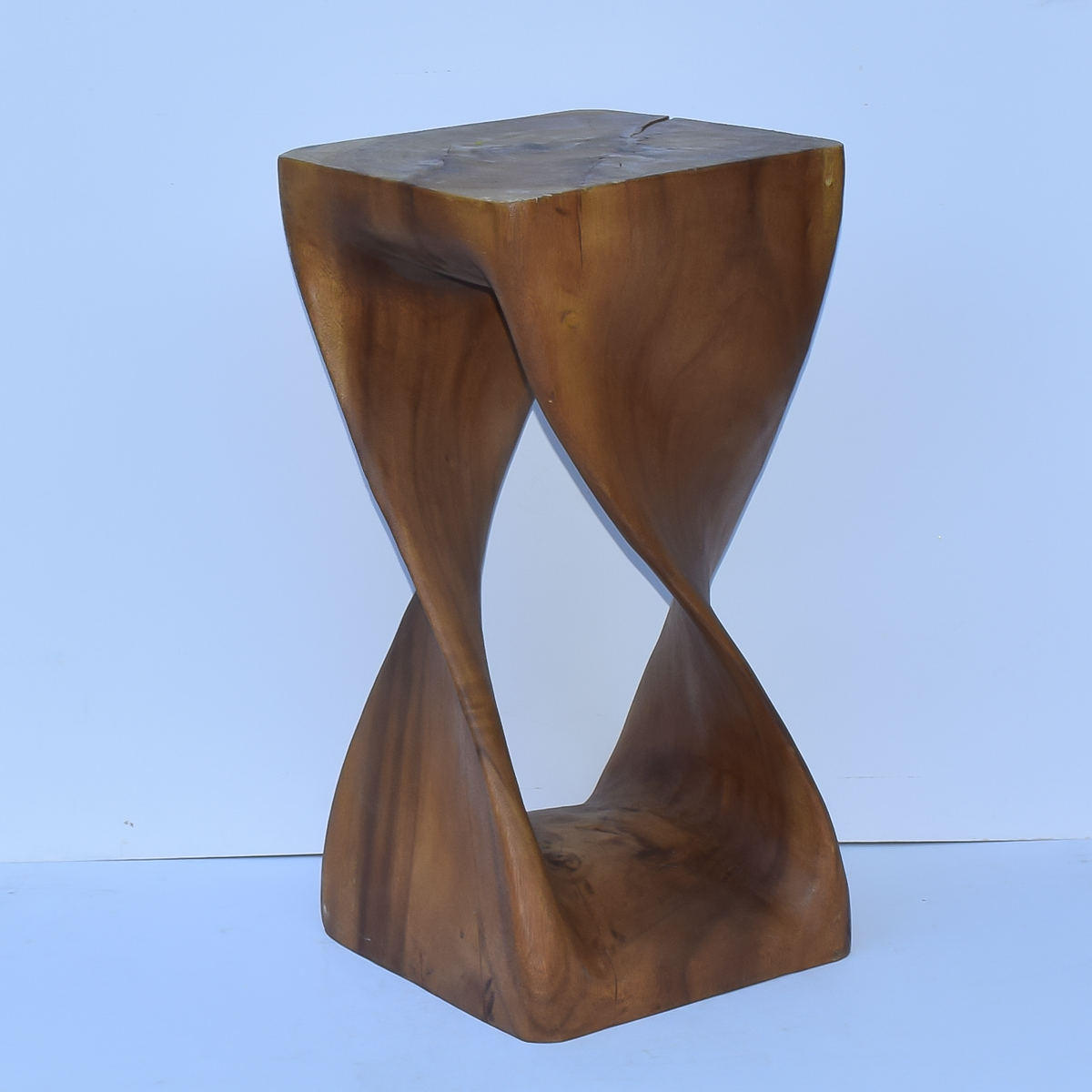 Twisted Wood End Table