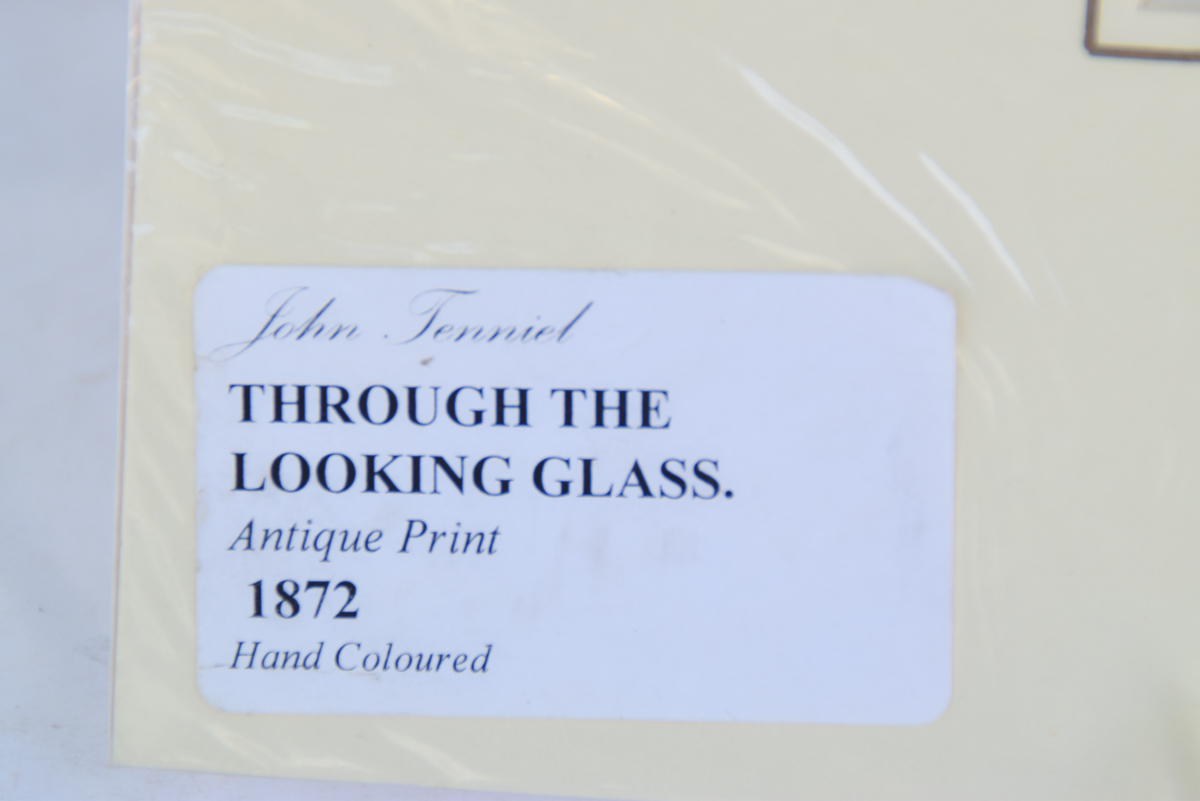 Two Antique Hand-Colored "Alice's Adventures in Wonderland" Bookplates