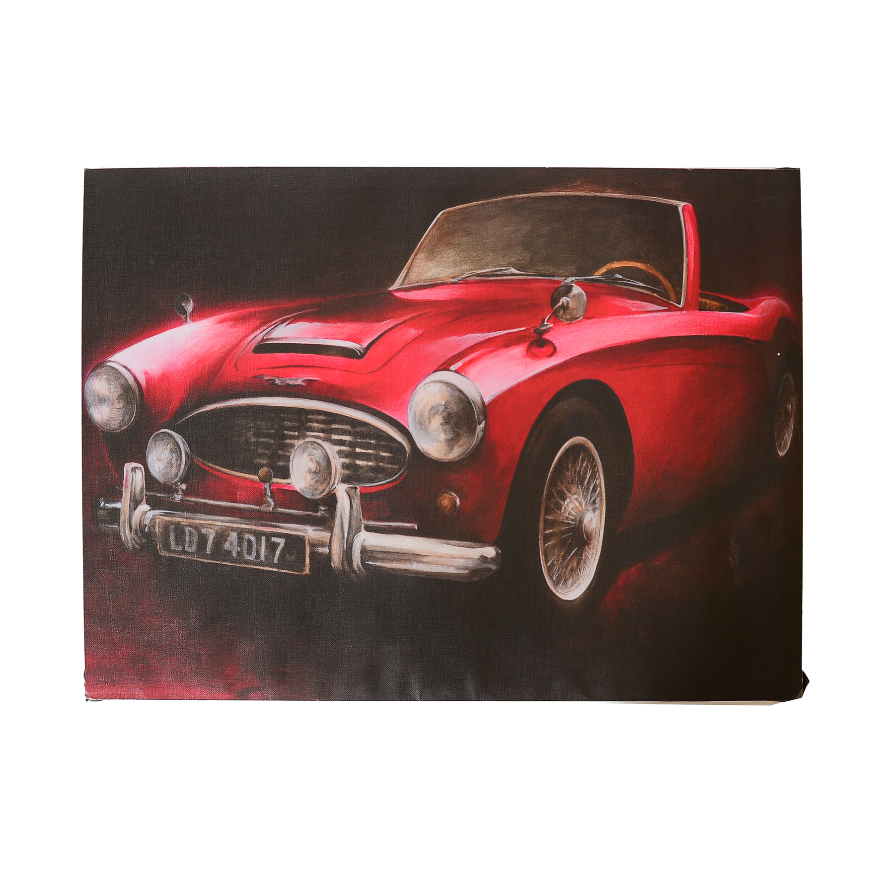 1962 MG Midget Offset Lithograph on Canvas