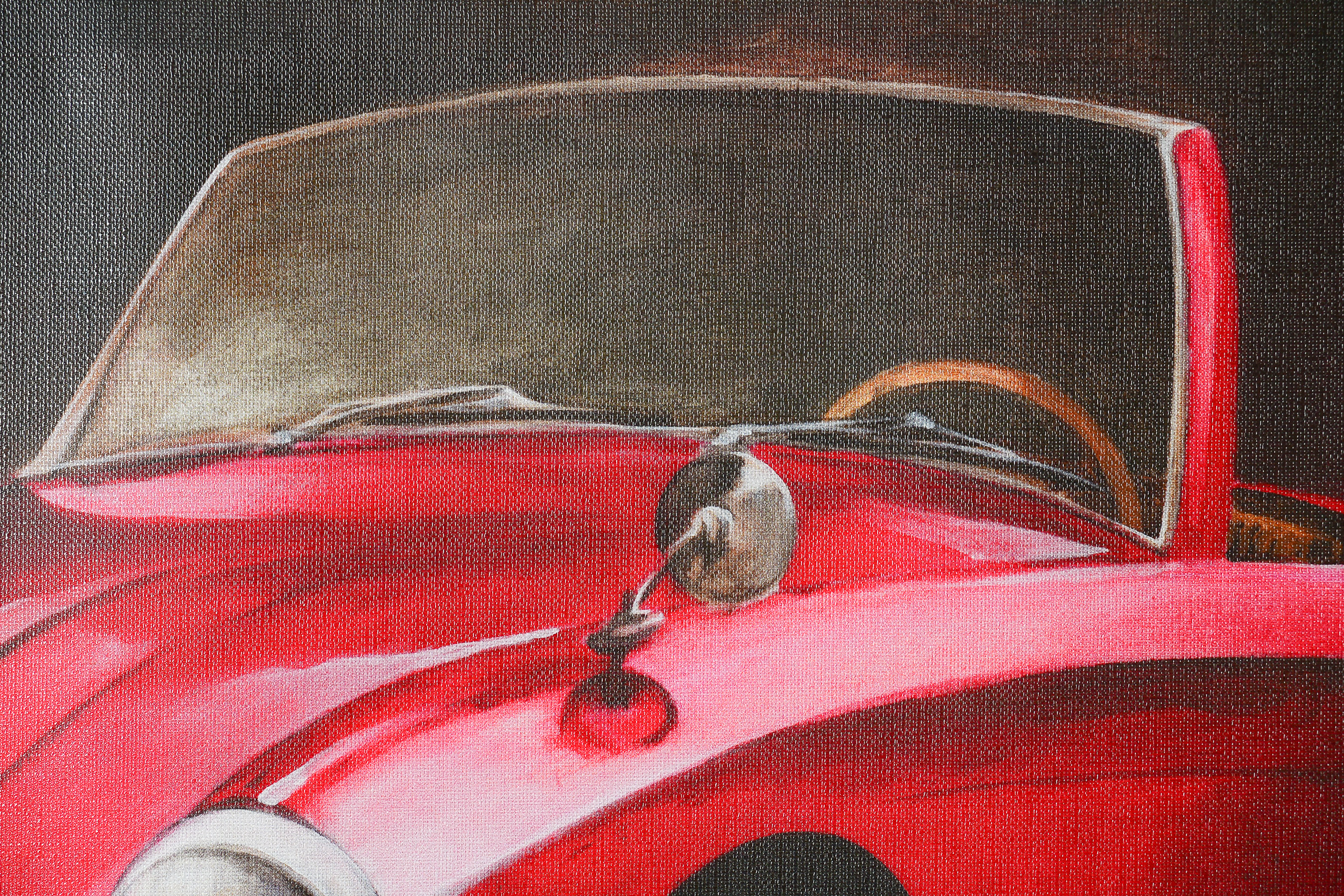 1962 MG Midget Offset Lithograph on Canvas
