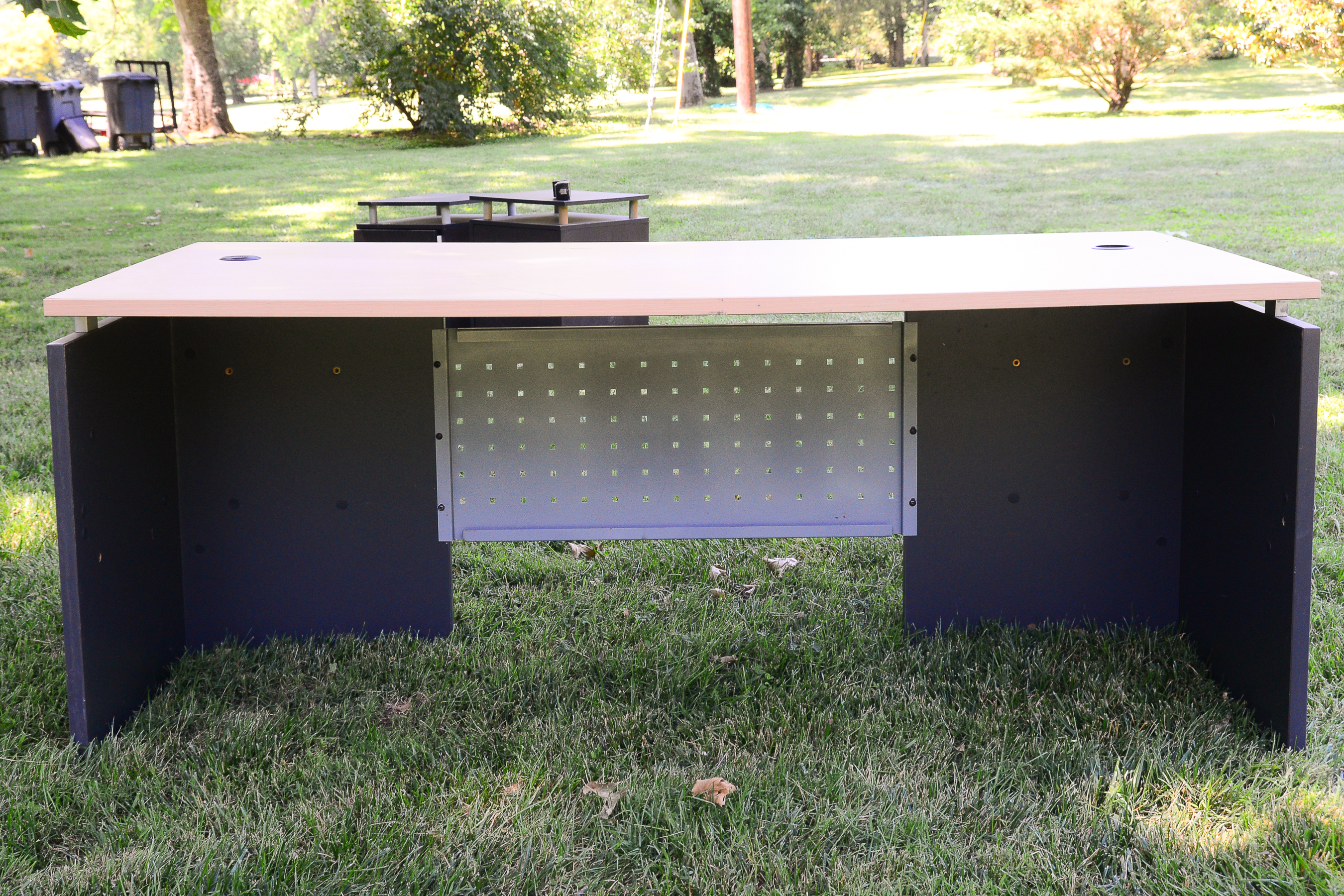 Desk and Two File Organizers