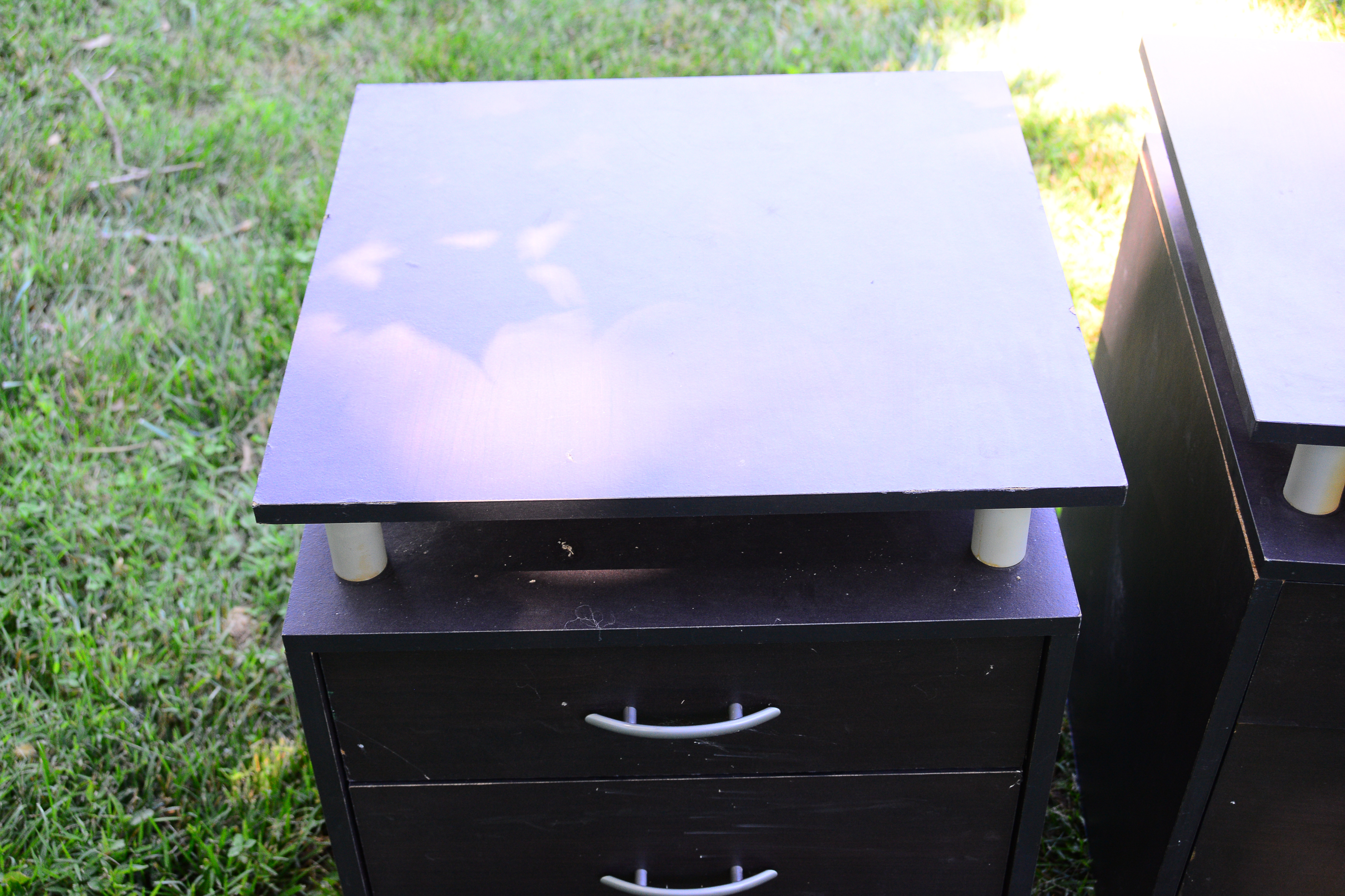 Desk and Two File Organizers