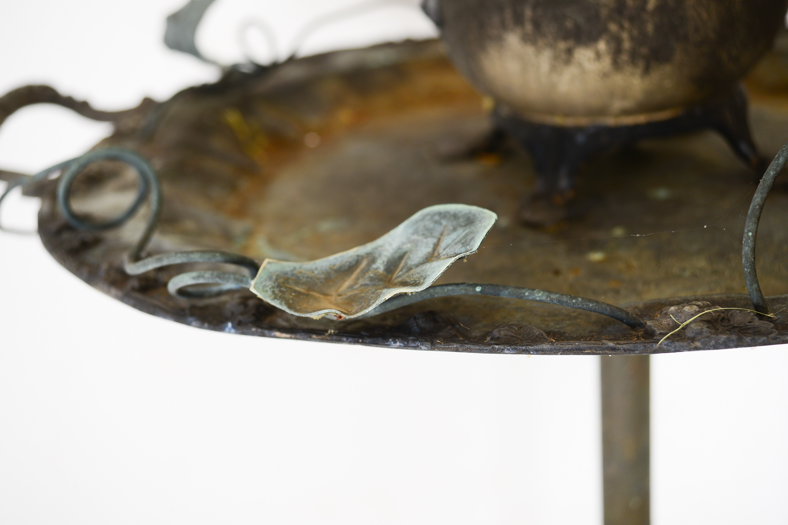 Teakettle on Stand Outdoor Decor