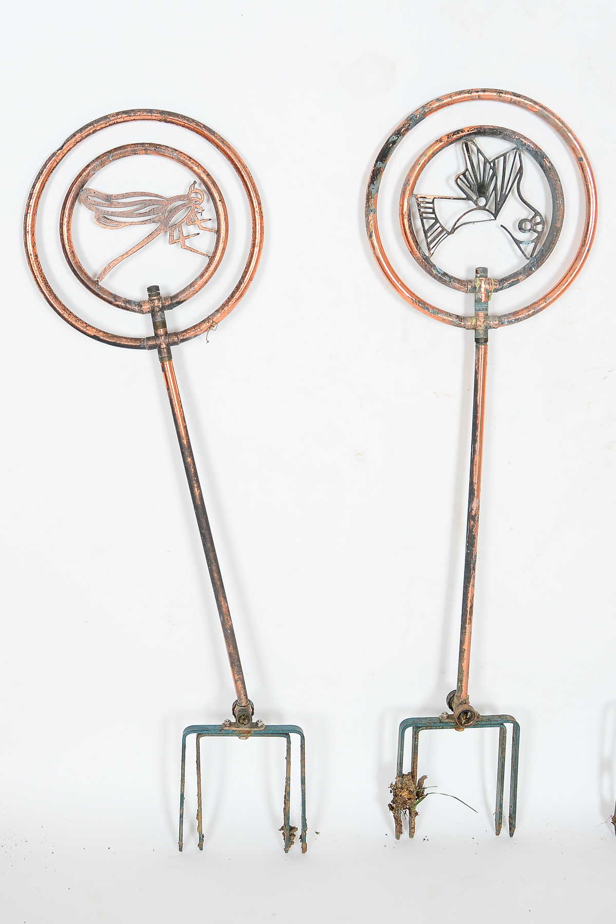 Trio of Decorative Copper Sprinklers