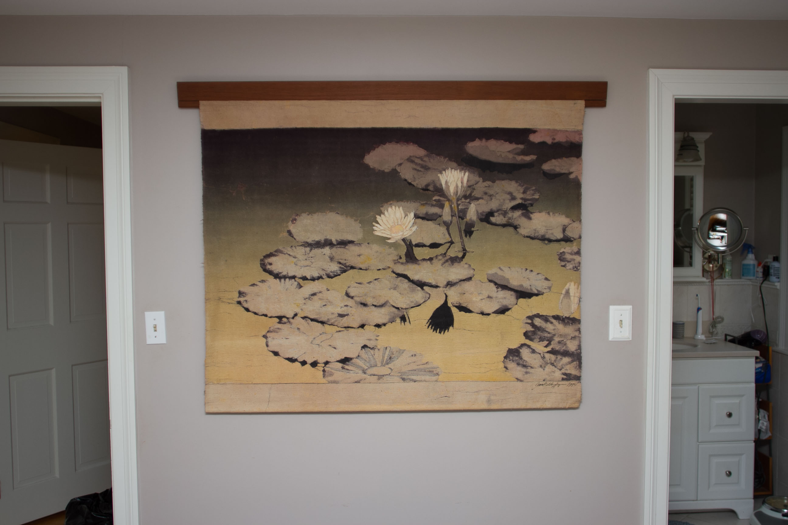 Painted Linen Wall Hanging