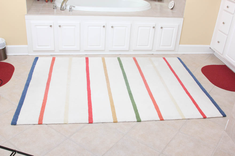 Tufted Striped Area Rug