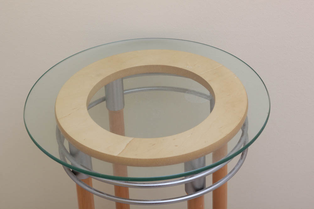Contemporary Glass Top Side Table