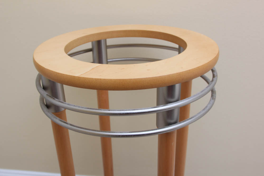 Contemporary Glass Top Side Table