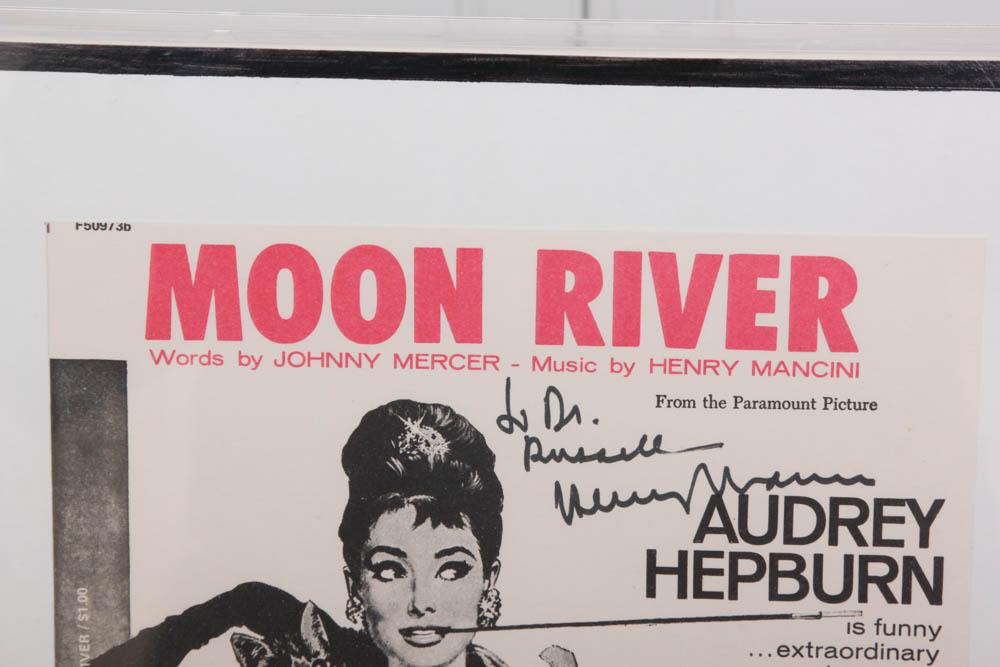 Lithographic "Moon River" Movie Poster Signed by Henry Mancini