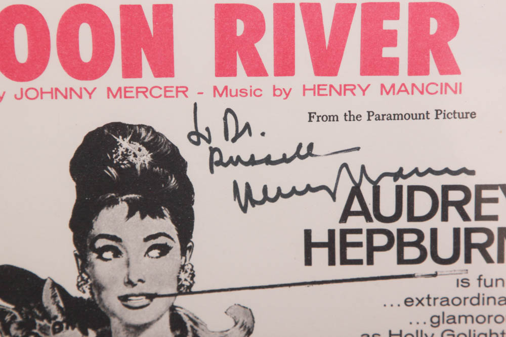 Lithographic "Moon River" Movie Poster Signed by Henry Mancini