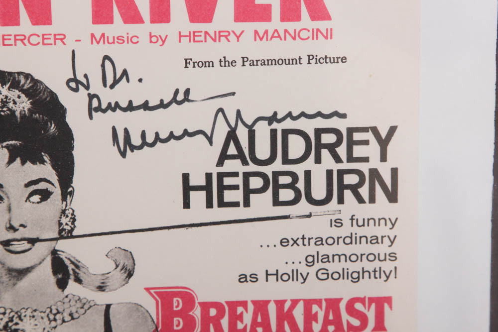 Lithographic "Moon River" Movie Poster Signed by Henry Mancini