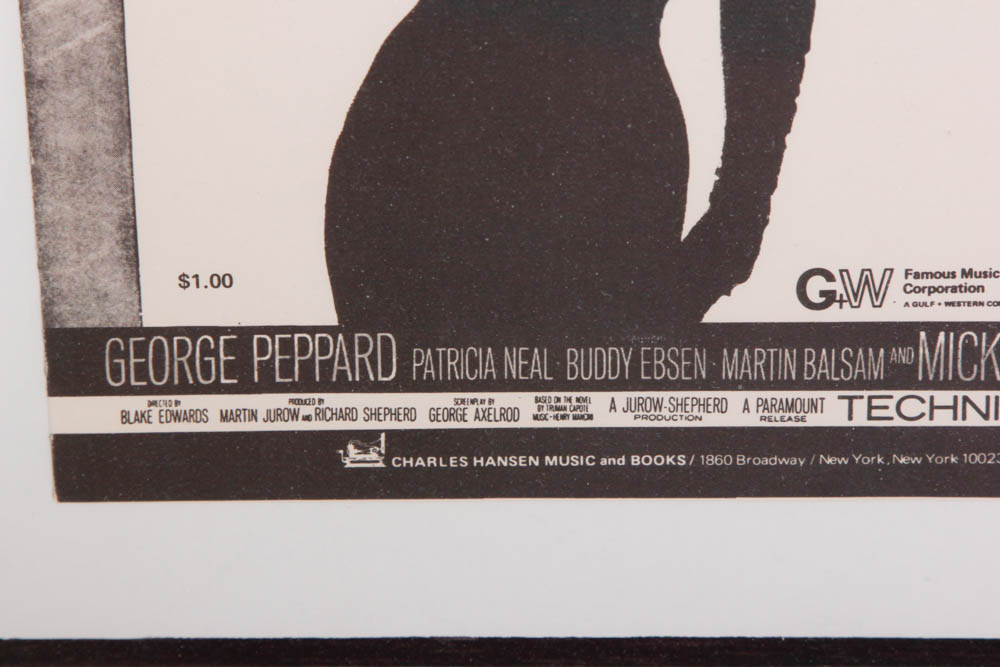 Lithographic "Moon River" Movie Poster Signed by Henry Mancini