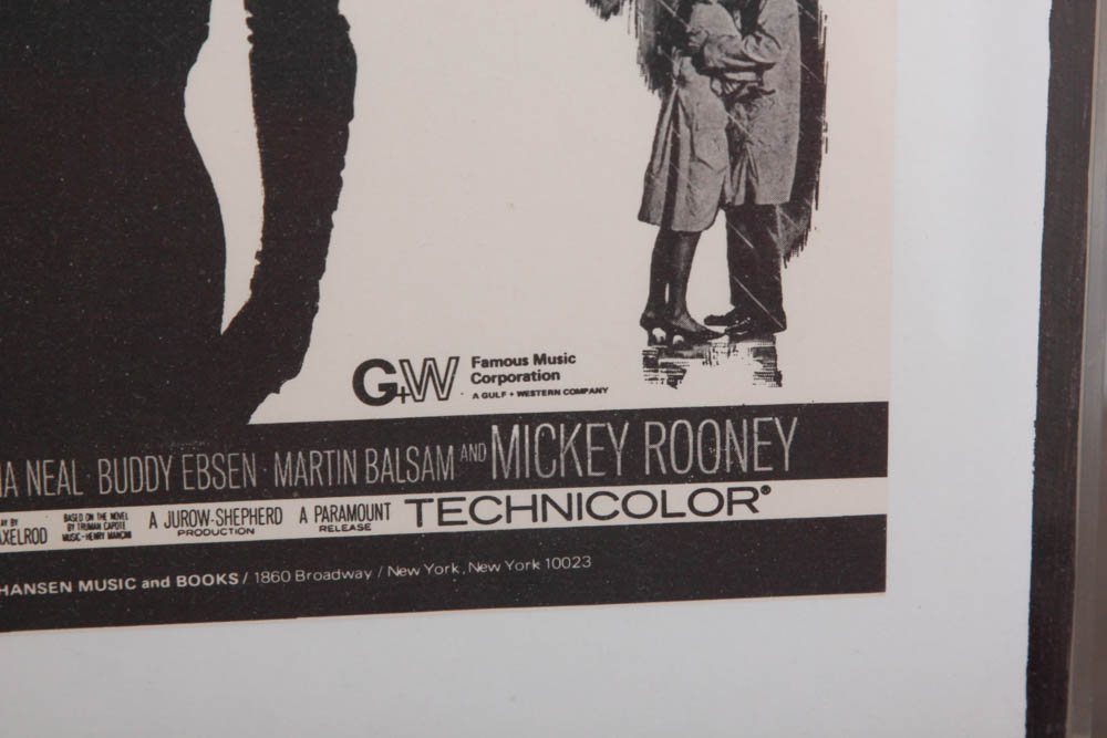 Lithographic "Moon River" Movie Poster Signed by Henry Mancini