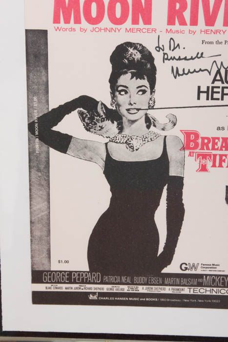 Lithographic "Moon River" Movie Poster Signed by Henry Mancini