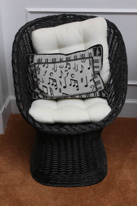 Pair of Black Rattan Chairs