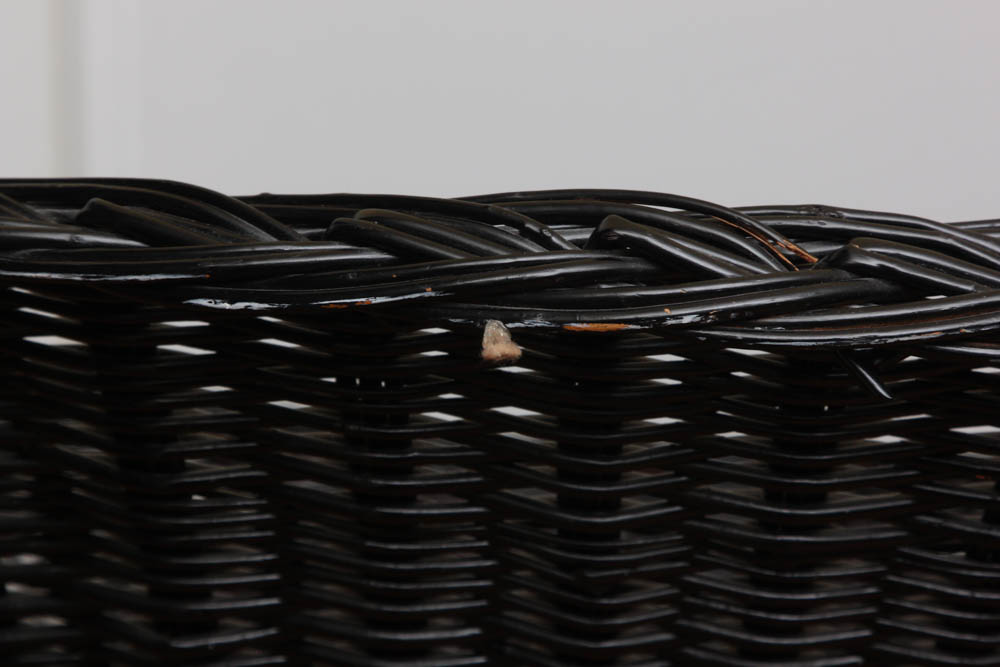 Pair of Black Rattan Chairs