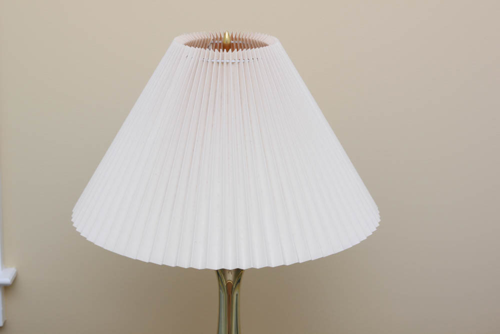 Pair of Gold Tone Metal Lamps