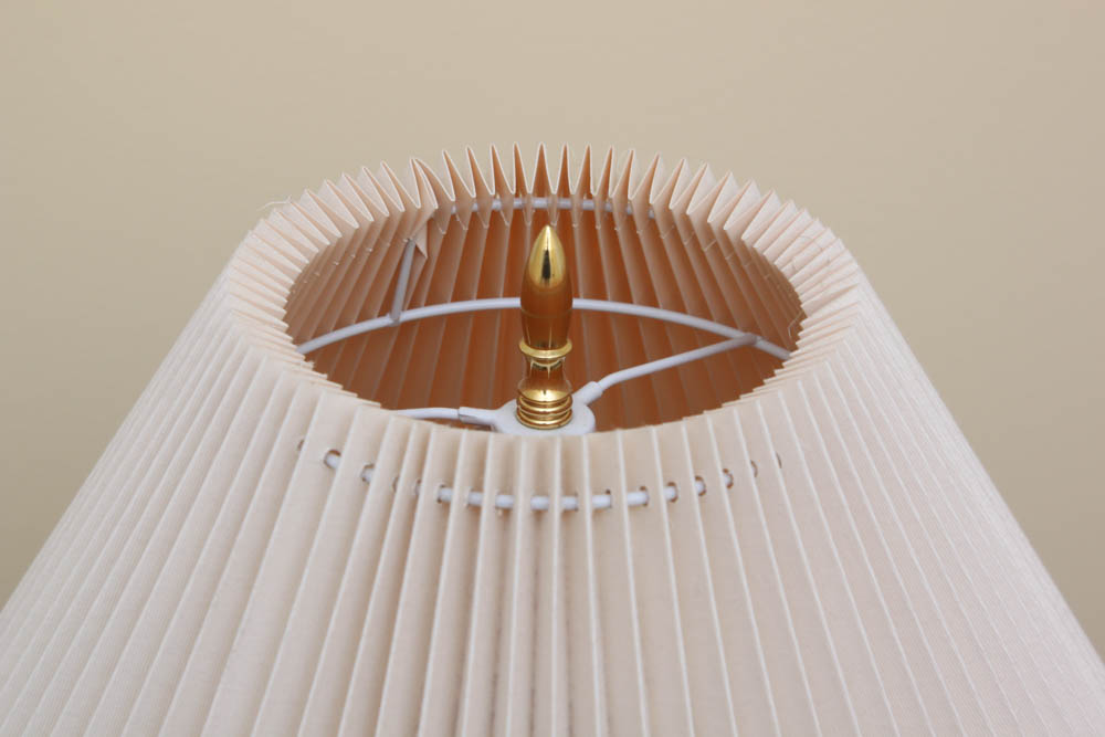 Pair of Gold Tone Metal Lamps