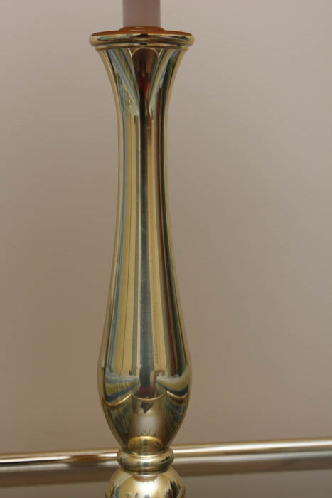 Pair of Gold Tone Metal Lamps